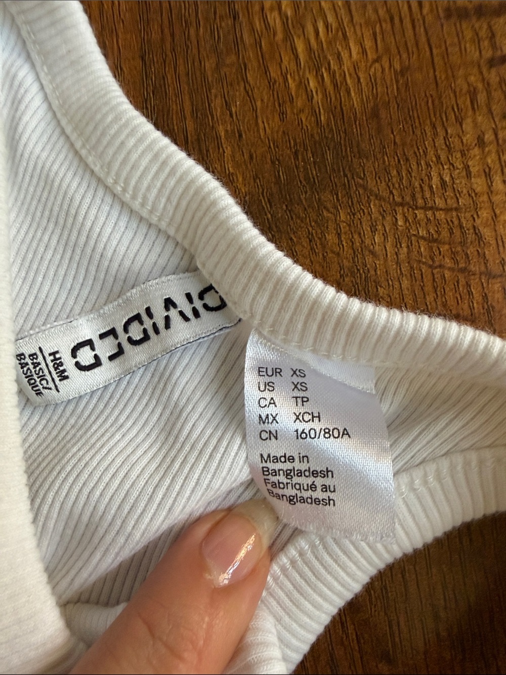 Divided Ribbed Racerback Crop Tops - White, Black & Tan - Picture 4 of 6